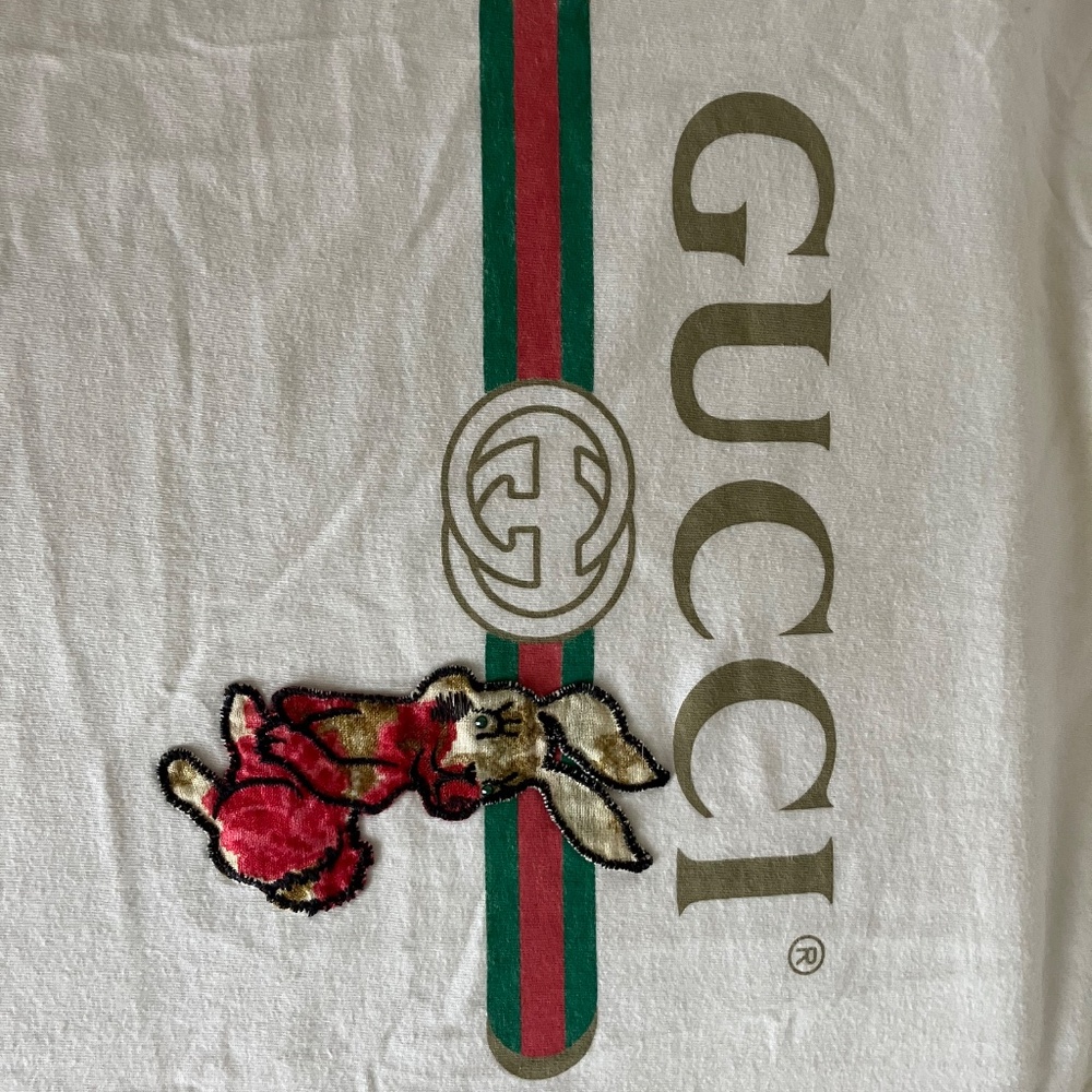 Gucci Rabbit Embroidered T-Shirt - Picture 3 of 6